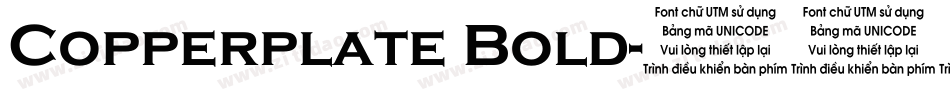 Copperplate Bold字体转换
